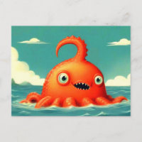 Cartão postal do Monstro do Mar Engraçado