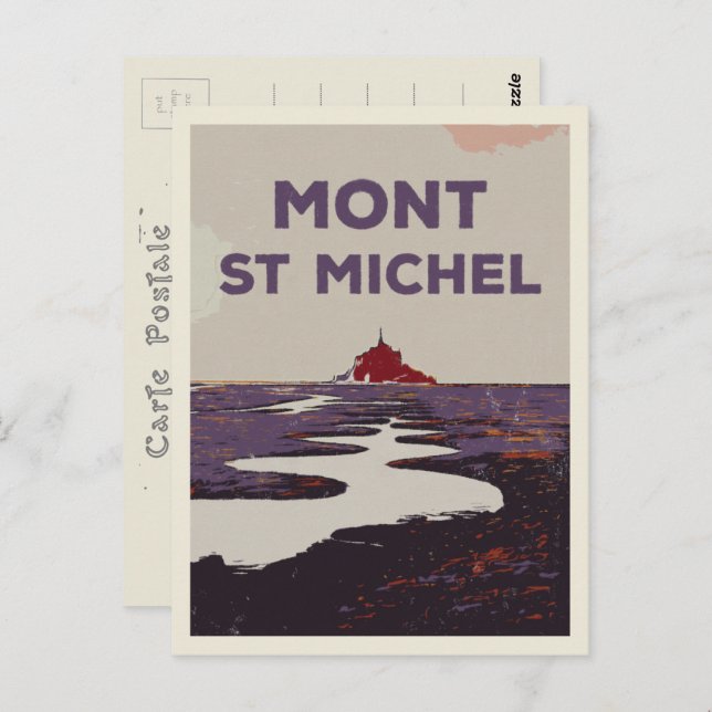 Cartão postal do Mont Santo Michel (Frente/Verso)