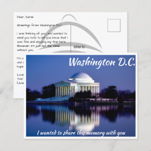 Cartão postal do Monumento a Jefferson em Washingt