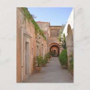 Cartão postal do mosteiro de Courtyard