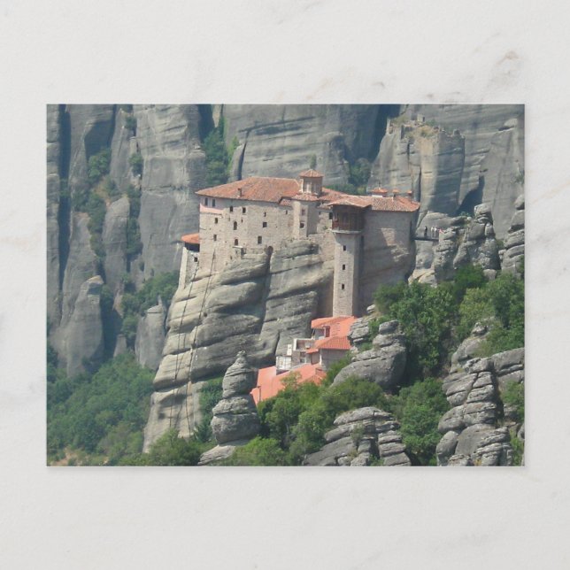 Cartão postal do Mosteiro Meteora 1 (Frente)