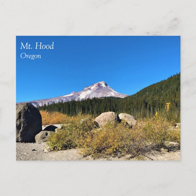 Cartão postal do Mt. Hood, Oregon (Frente)