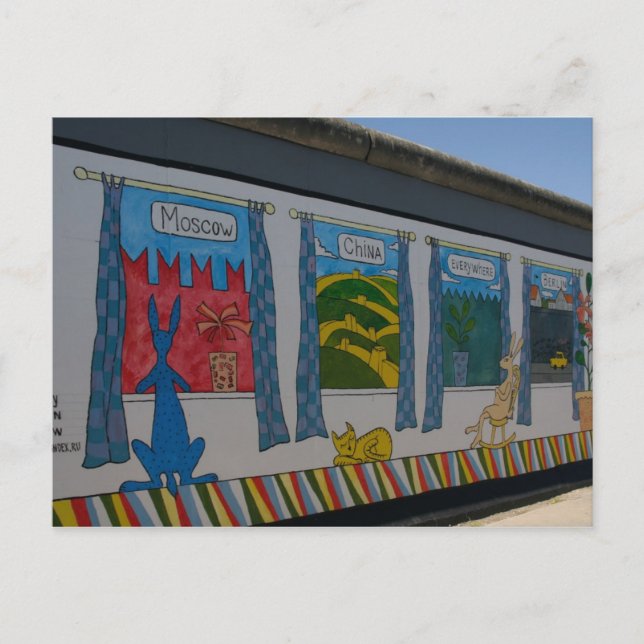 Cartão postal do Muro de Berlim (Frente)