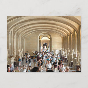 Cartão postal do Museu Louvre no Verão, Paris, F