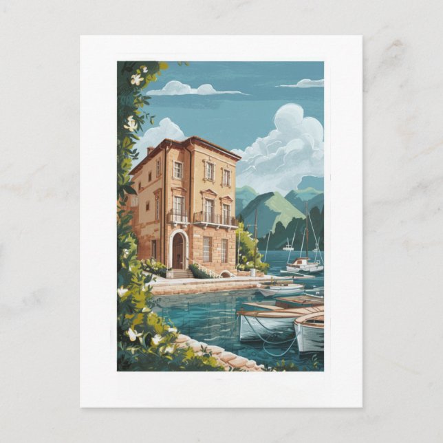 Cartão postal do Museu Marítimo de Kotor Viagem (Frente)