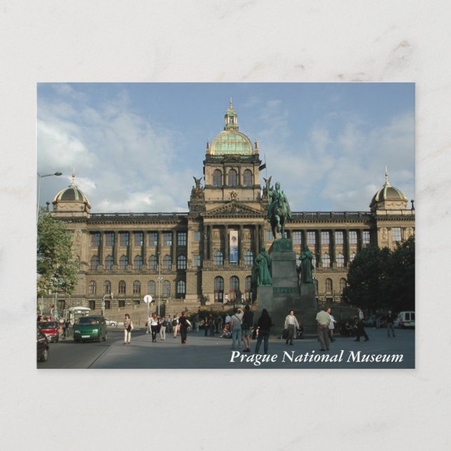 Cartão postal do Museu Nacional de Praga (Frente)