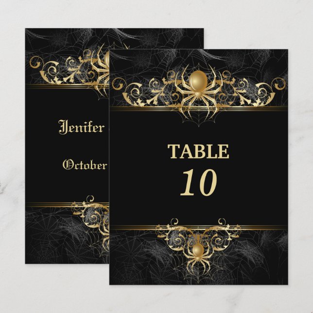 Cartão postal do número da mesa do casamento de Ha (Frente/Verso)