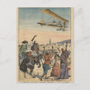Cartão Postal Do "o avião pequeno Diário" que voa sobre