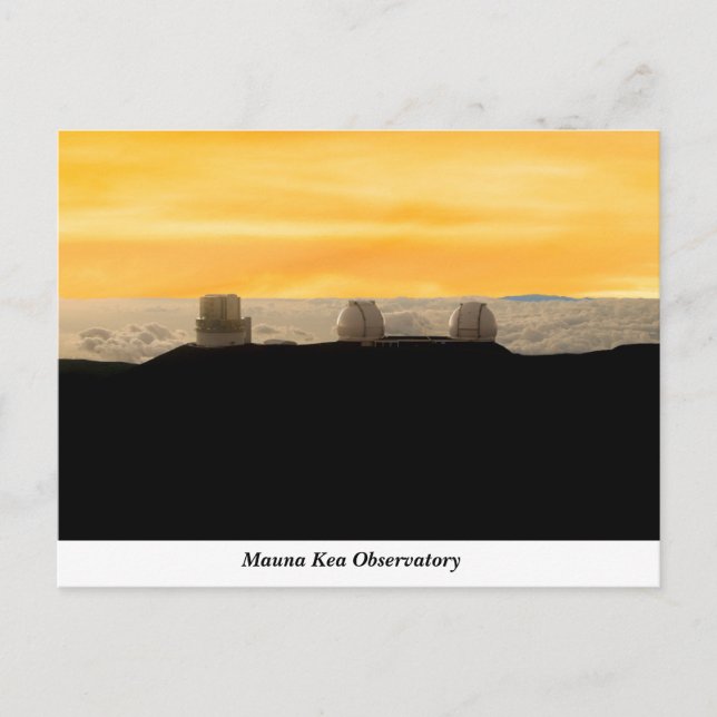 Cartão postal do Observatório Mauna Kea (Frente)
