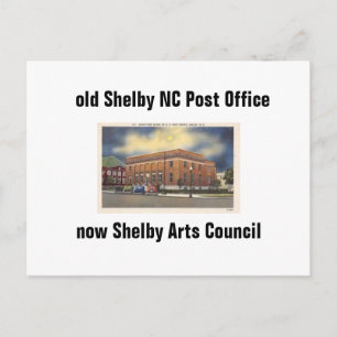 cartão postal do Office do Posto Shelby NC antigo