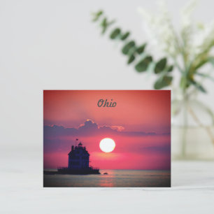 Cartão postal do Ohio Lake Sunset