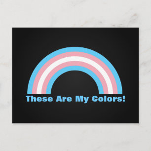 Cartão postal do orgulho do arco-íris transgênero