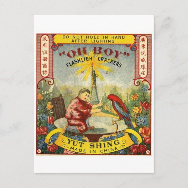 Cartão postal do Pacote Firecracker Vintage (Frente)