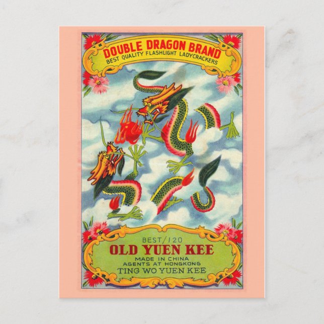 Cartão postal do Pacote Firecracker Vintage (Frente)