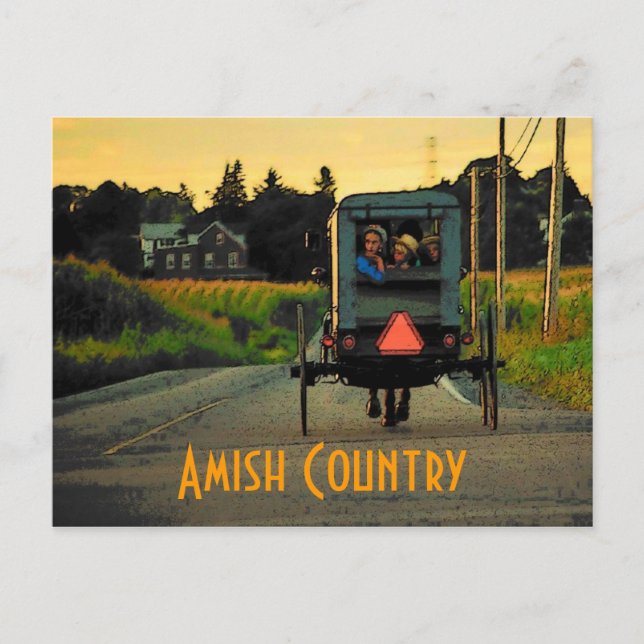 Cartão postal do País Amish (Frente)