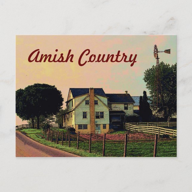 Cartão postal do País Amish (Frente)