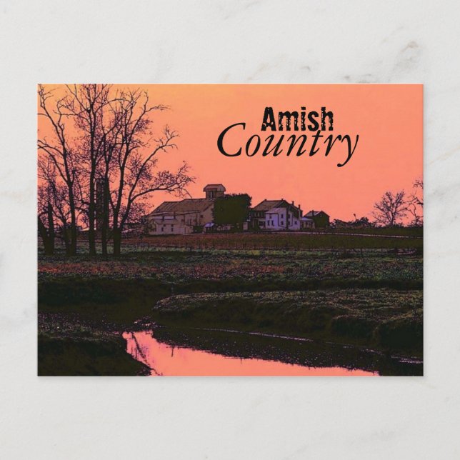 Cartão postal do País Amish (Frente)