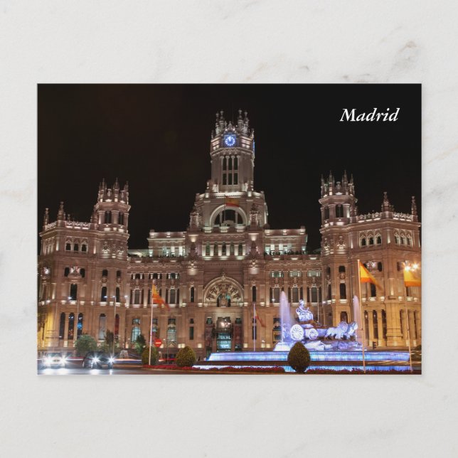 Cartão postal do Palácio de Cibeles (Frente)