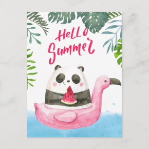 Cartão Postal do Panda de Verão