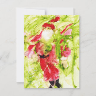 Cartão postal do Papai Noel caprichoso