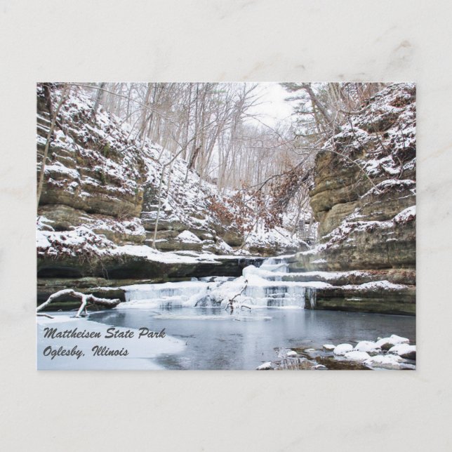 Cartão postal do Parque Estadual do Illinois Matth (Frente)
