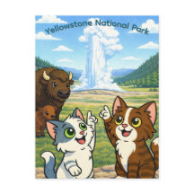 Cartão Postal do Parque Nacional de Yellowstone