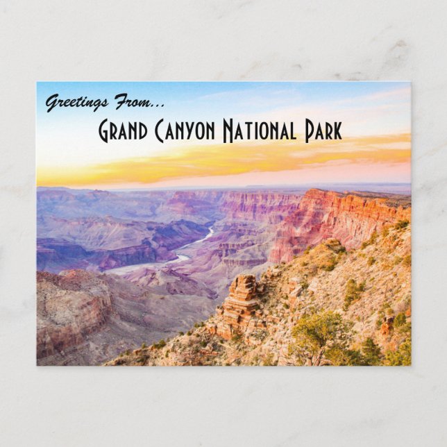 Cartão postal do Parque Nacional Grand Canyon (Frente)