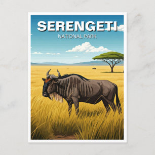 Cartão postal do Parque Nacional Serengeti Tanzâni
