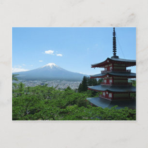 Cartão postal do Parque Sengen do Monte Fuji Arak