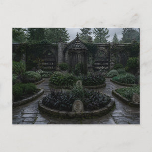 Cartão Postal do Pátio do Jardim de Ervas Murado