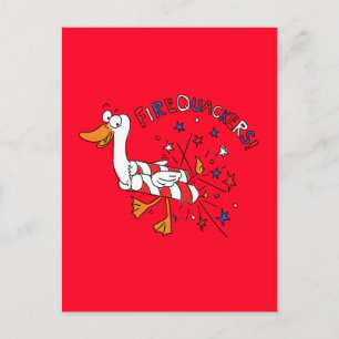 Cartão postal do Pato Firequackers, 4 de julho
