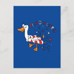 Cartão postal do Pato Firequackers, 4 de julho