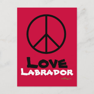Cartão postal do Peace Love Labrador