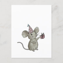 cartão postal do pequeno rato