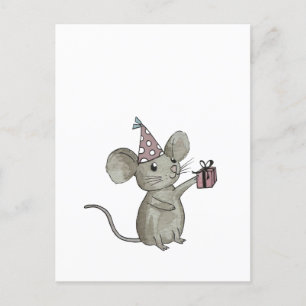 cartão postal do pequeno rato