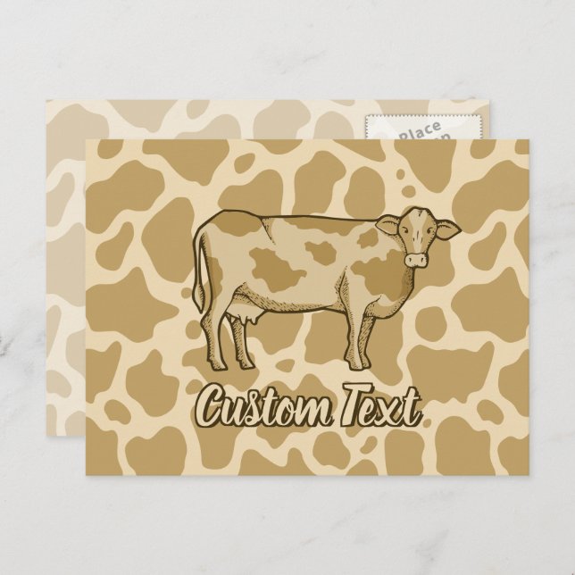 Cartão postal do perfil de vaca (Frente/Verso)