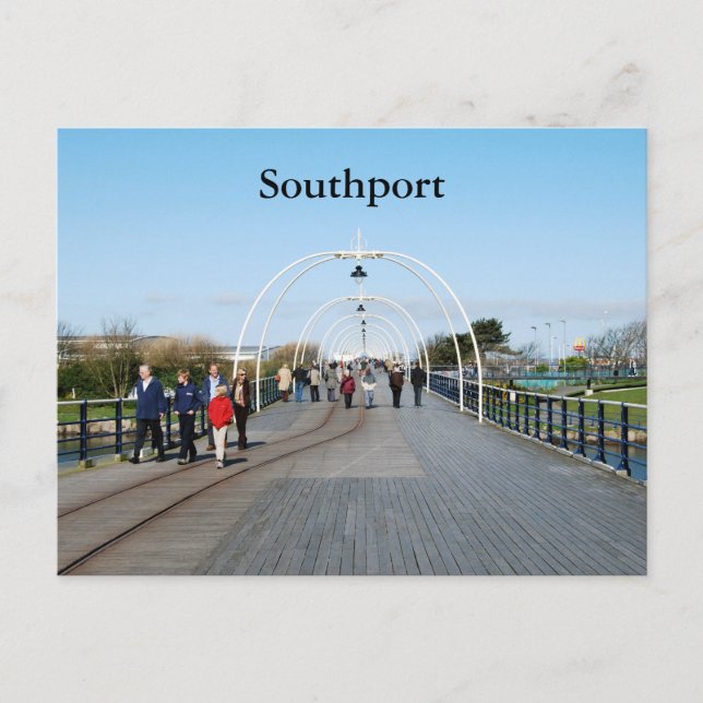 Cartão postal do Pier de Southport (Frente)