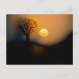 Cartão postal do pôr do sol
