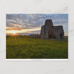 Cartão postal do pôr do sol da Abadia de St Benet