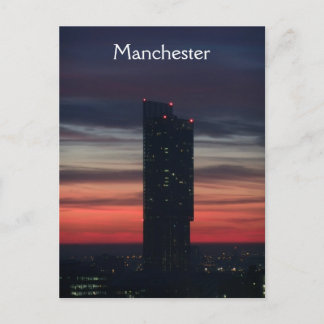 Cartão postal do pôr do sol de Manchester