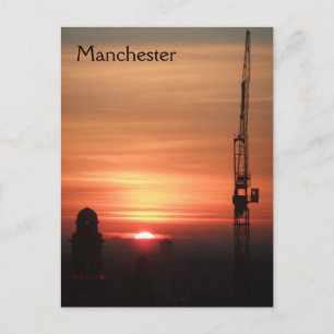 Cartão postal do pôr do sol de Manchester
