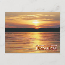 Cartão postal do pôr do sol do Grand Lake Oklahoma