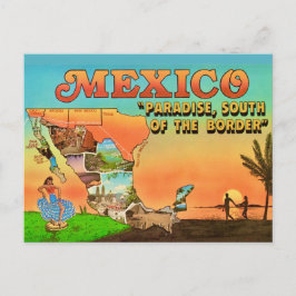 Cartão Postal do Pôr do Sol no México