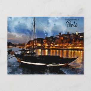 Cartão postal do Porto à noite