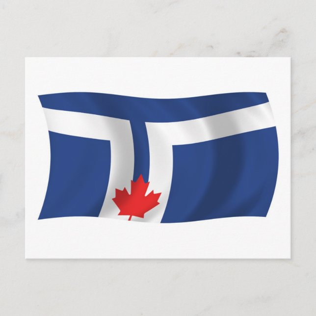 Cartão Postal do Poste da Bandeira de Toronto (Frente)