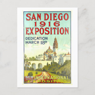 Cartão postal do Poster da Exposição San Diego de 