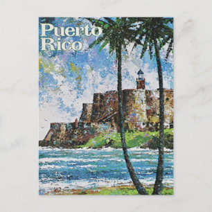Cartão postal do pôster de viagem do Forte de Port