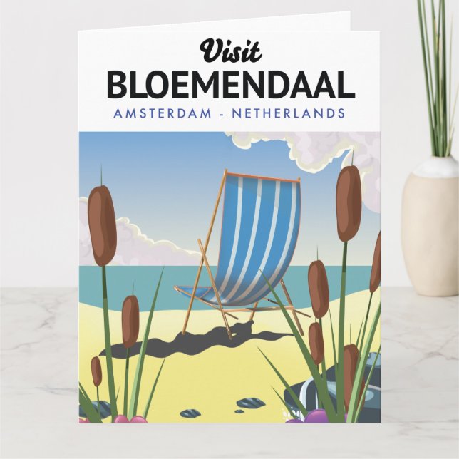 Cartão postal do Poster de viagens Bloemendal Amst (Frente)