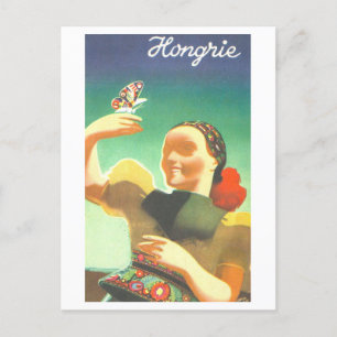 Cartão postal do Poster de viagens Vintage Hungary