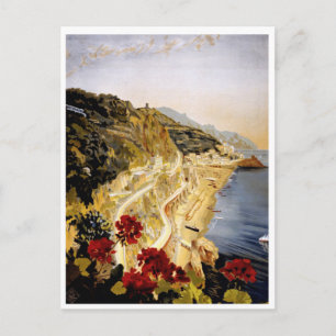 Cartão postal do Poster de viagens Vintage Itáli